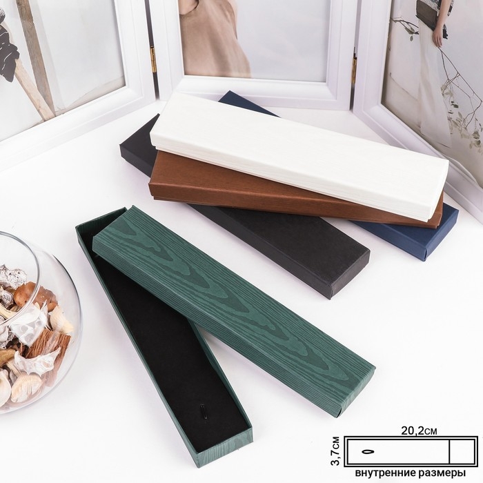 Коробочка подарочная под браслет/цепочку/часы «Дерево», 21×4 (размер полезной части 20,2×3,7 см), цвет МИКС Коробочка подарочная под браслет/цепочку/часы «Дерево», 21×4 (размер полезной части 20,2×3,7 см), цвет МИКС