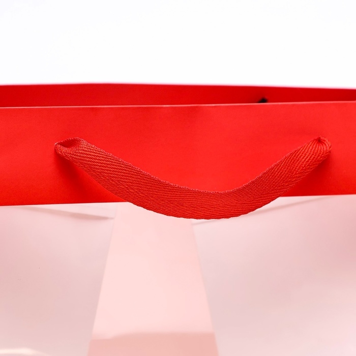 Пакет крафт с квадратным дном и окном, 20 х 20 х 20 см, красный Пакет крафт с квадратным дном и окном, 20 х 20 х 20 см, красный