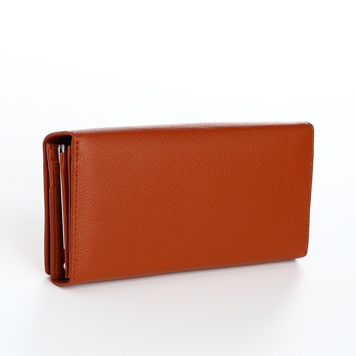 Кошелёк женский на магнитах, цвет коричневый