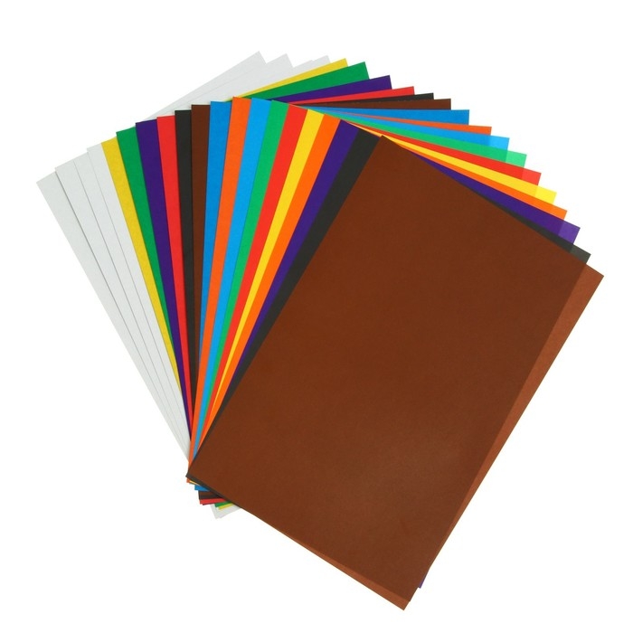 Набор для детского творчества А4, 8 листов цветная бумага + 8 листов цветной картон + 4 листа белый картон, Набор для детского творчества А4, 8 листов цветная бумага + 8 листов цветной картон + 4 листа белый картон, "Луч" Классика цвета