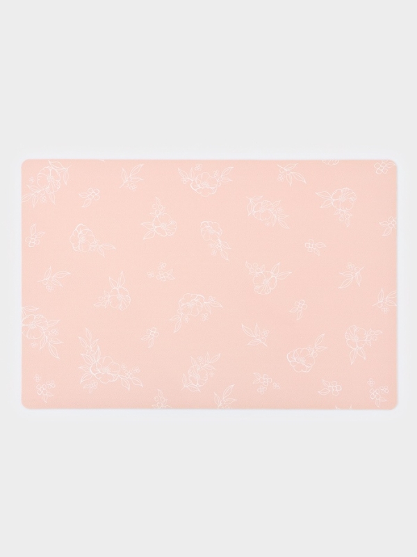 Коврик  Коврик "Flowers" влаговпитывающий Доляна, 46х30,5 см, розовый