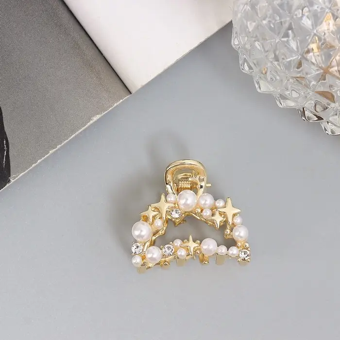 Крабик для волос &laquo;Саманта галант&raquo;, дуга, 3 см, золотистый