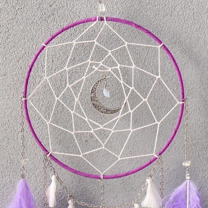 Ловец снов Ловец снов "Кисточки с сиреневыми пёрышками" 40х15 см