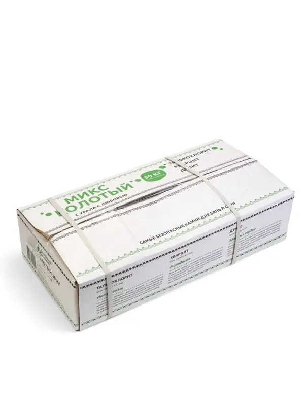 Камни для бани &laquo;Микс&raquo;, дунит, кварцит, талькохлорит, 30 кг, колотые, фракция 7-15 см