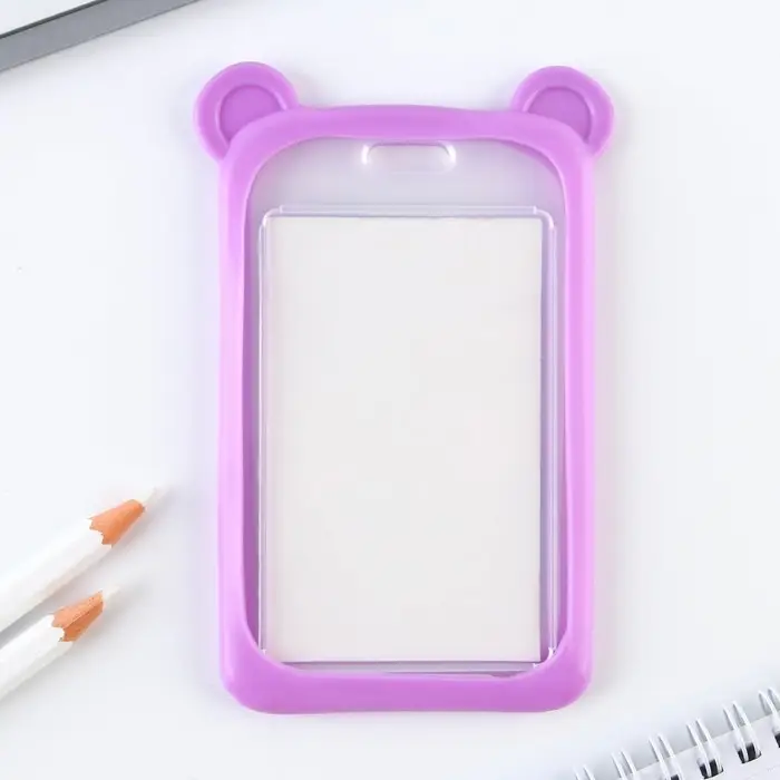 Чехол для бейджа с ушками «Мишка», 7 х 12 см Чехол для бейджа с ушками «Мишка», 7 х 12 см