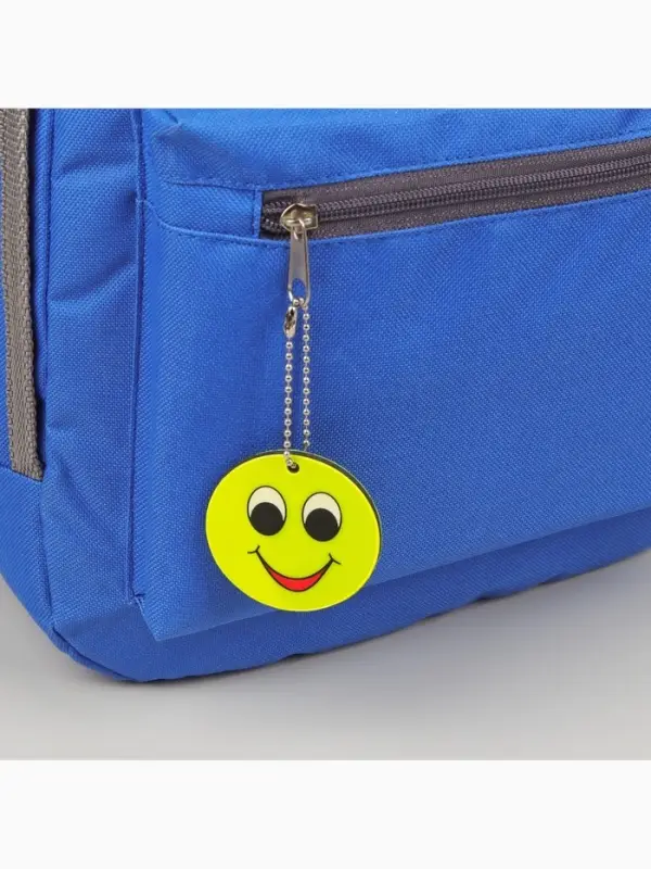 Светоотражающий элемент &laquo;Смайлик с большими глазами&raquo;, двусторонний, d=5.3 см, жёлтый