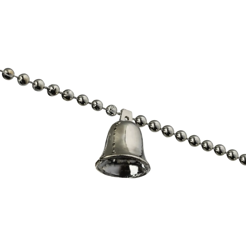 Бусы новогодние  на елку серебряные  Колокольчики , НУ-6742