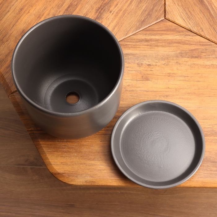 Горшок цветочный Галактика графит 5.4 л Горшок цветочный Галактика графит 5.4 л