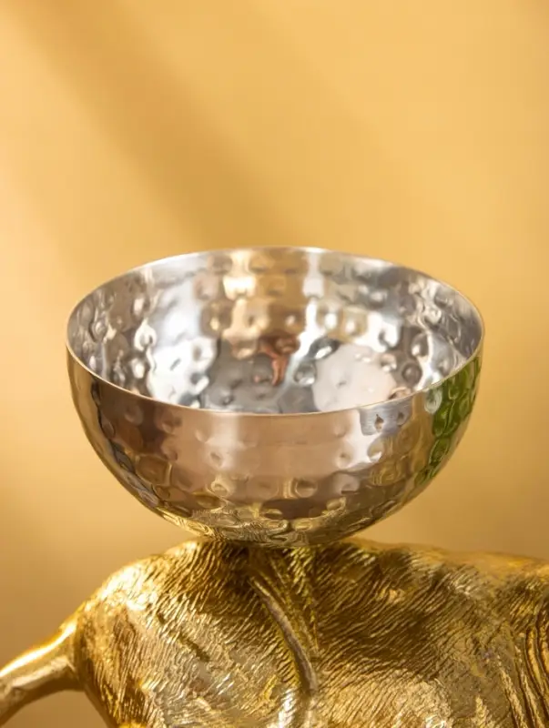 Сувенир с чашей "Пантера" 28х20,5х13 см, алюминий