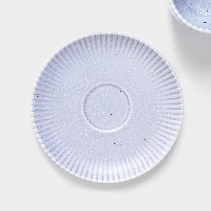 Чайная пара Доляна «Коралл», 275 мл, фарфор, голубая Чайная пара Доляна «Коралл», 275 мл, фарфор, голубая