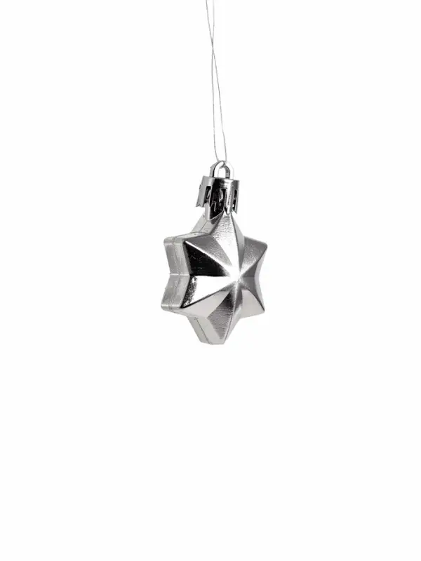 Ёлочные украшения набор 44 шт. &laquo;Комета&raquo;, шар d=3, 6 см, звезда 4.5 см, узоры, белый, серебристый