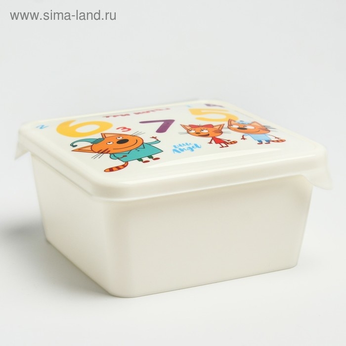Ланч-бокс, контейнер детский ТРИ КОТА «Обучайка», рисунок МИКС, 450 мл Ланч-бокс, контейнер детский ТРИ КОТА «Обучайка», рисунок МИКС, 450 мл