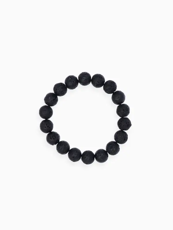 Браслет из бусин &laquo;Лава&raquo;, d=5.5 см, шар №10, чёрный