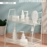 Органайзер для хранения, двухуровневый, 31&times;32&times;16.5 см, белый