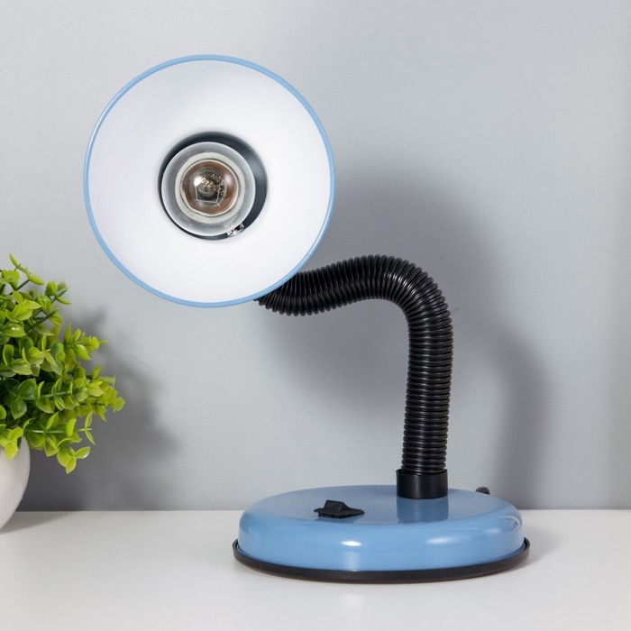 Лампа настольная Е27, с выкл. (220В) голубая (203В) RISALUX Лампа настольная Е27, с выкл. (220В) голубая (203В) RISALUX