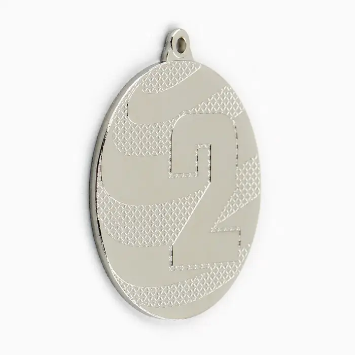 Медаль призовая 003, d= 5 см. 2 место. Цвет серебро. Без ленты Медаль призовая 003, d= 5 см. 2 место. Цвет серебро. Без ленты