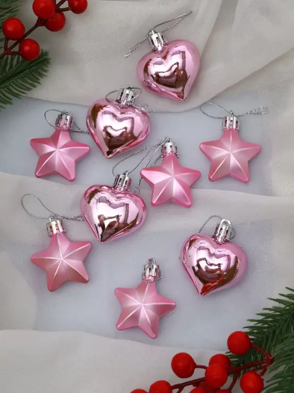 Набор украшений пластик 58 шт Набор украшений пластик 58 шт "В гостях у Деда Мороза"