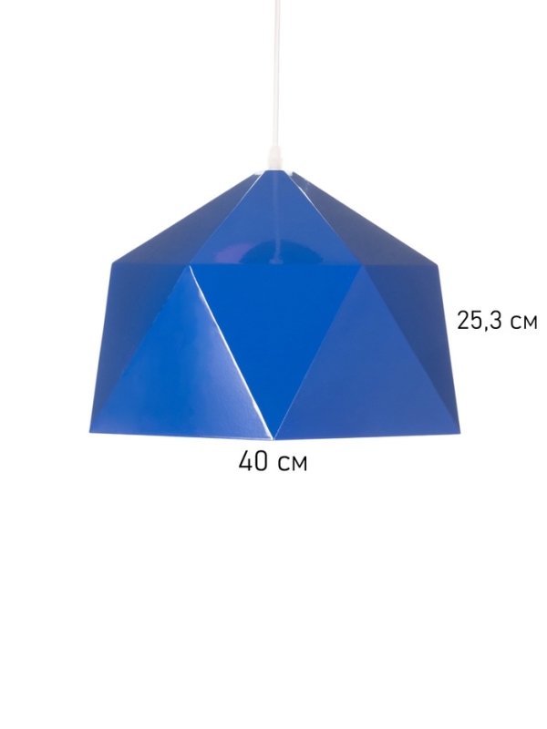 Светильник Edward 1х40Вт Е27 пр-1м синий 38х38х25см Светильник Edward 1х40Вт Е27 пр-1м синий 38х38х25см