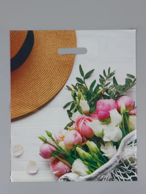 Пакет "Шарм", полиэтиленовый с вырубной ручкой, 38 х 45 + 3 см, 60 мкм