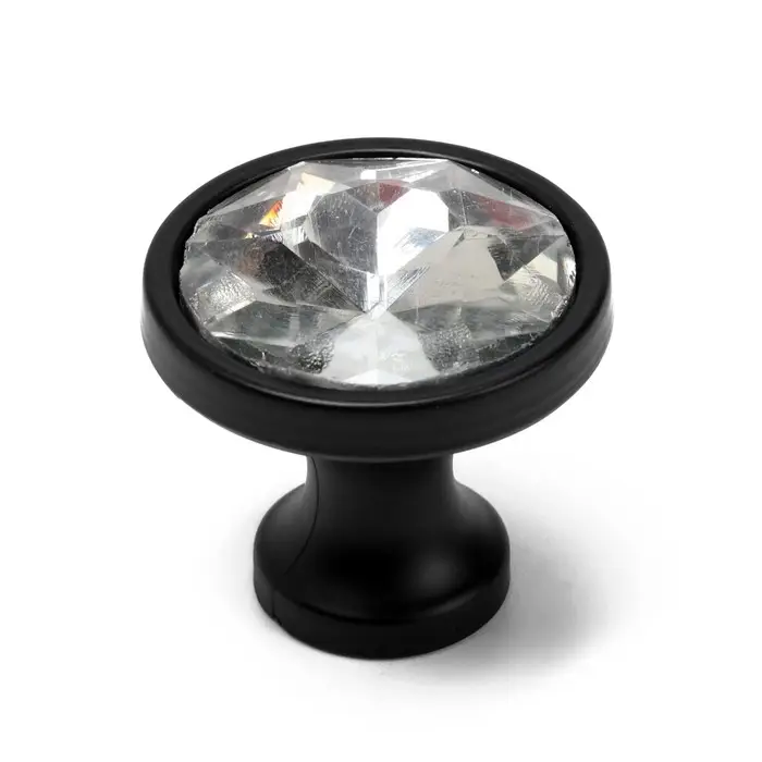 Ручка-кнопка CAPPIO PK112, d=30 мм, пластик, цвет черный Ручка-кнопка CAPPIO PK112, d=30 мм, пластик, цвет черный