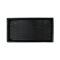Поддон для рассады, 55&times;30&times;5.6 см, пластик, чёрный, дно МИКС, Greengo