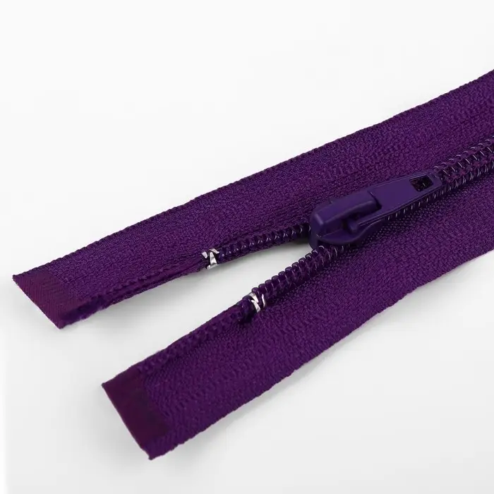 Молния «Спираль», №5, разъёмная, замок автомат, 80 см, тёмно-фиолетовая