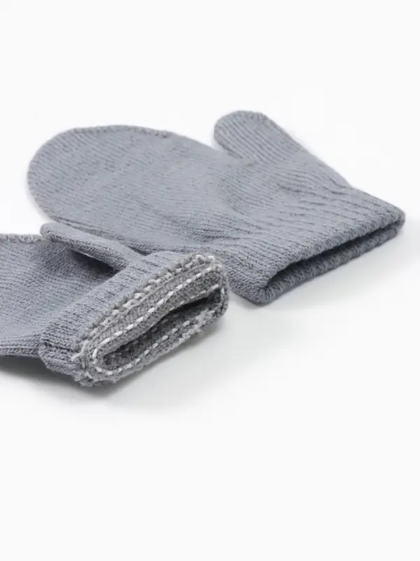 Варежки детские MINAKU, цвет серый, 12 см Варежки детские MINAKU, цвет серый, 12 см