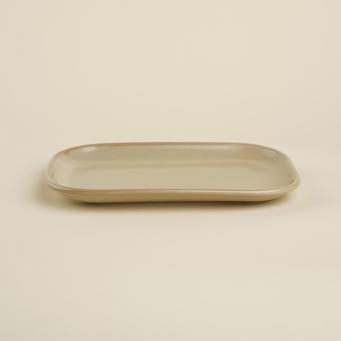 Блюдо фарфоровое SL Home &laquo;Песчаный бриз&raquo;, 24,5&times;16,5 см, цвет бежевый