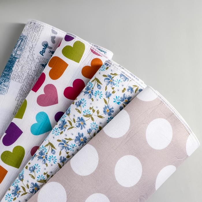 Чехол для гладильной доски Доляна«Ассорти», 140×50 см, с поролоном, рисунок МИКС