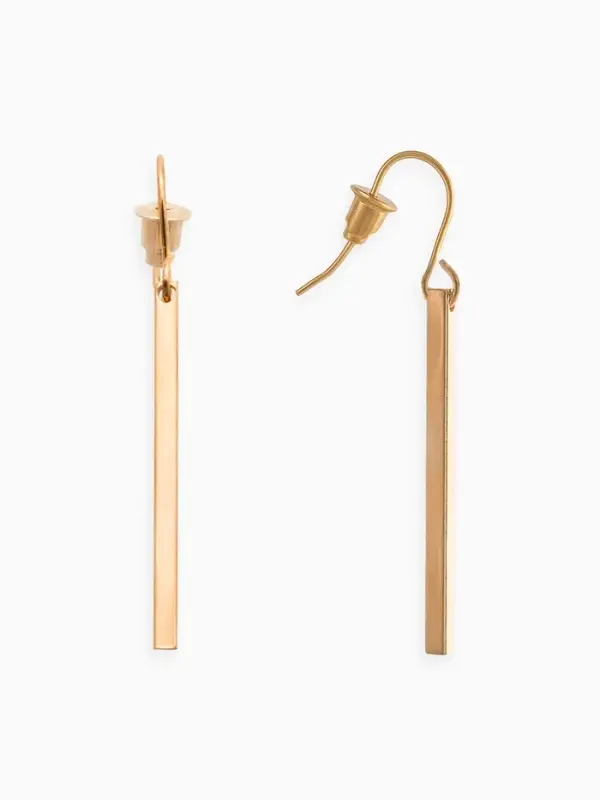 Набор 2 пред-та: серьги, колье Набор 2 пред-та: серьги, колье "Минимализм", 45/55см, цвет белый в золоте