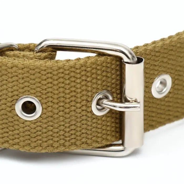 Брезентовый ошейник, 72&times;3.5 см, безразмерный, однослойный, цвет песочный