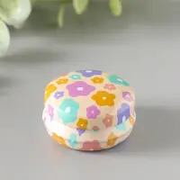 Шкатулка металл круглая "Полевые цветы" набор 12 шт 4х4х2 см