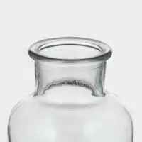 Бутылка для соусов и масла Доляна &laquo;Парфе&raquo;, 1.2 л, 10&times;20.5 см, с пробковой крышкой, стекло, прозрачная