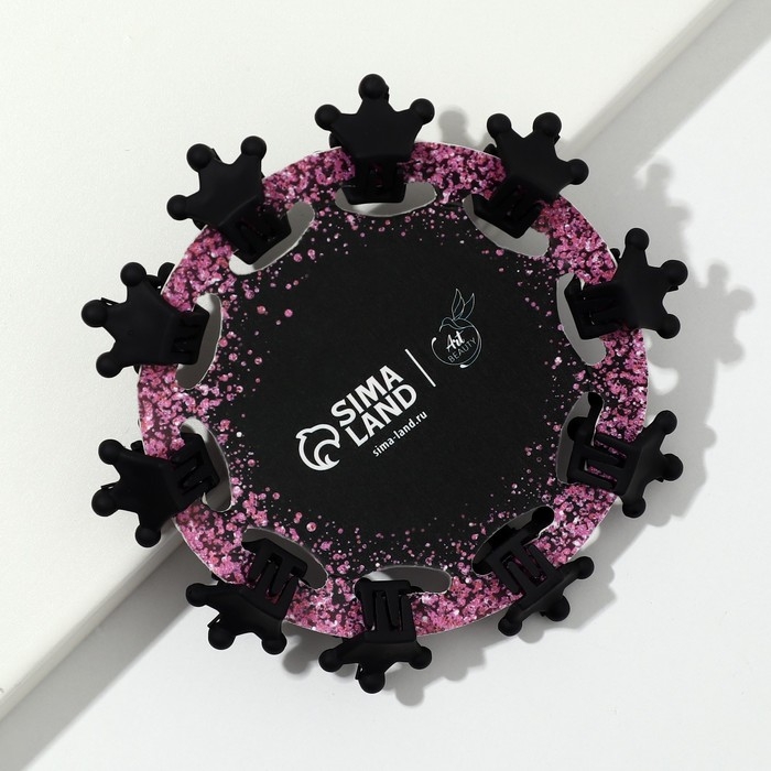 Краб для волос , мини , набор «Принцесса»,10 шт.,1,5 х1,5 см Краб для волос , мини , набор «Принцесса»,10 шт.,1,5 х1,5 см