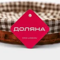Корзинка для фруктов и хлеба Доляна &laquo;Домашний уют&raquo;, d=25.5 см, пластик, плетёная, коричневая