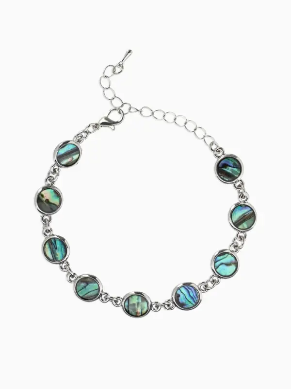 Браслет цепочка &laquo;Галиотис. Круг&raquo;, L=15 см, + удлинитель 5 см, цвет серебро, разноцветный