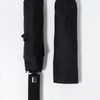 Зонт автоматический &laquo;Однотон&raquo;, с фонариком, вращающаяся ручка, 3 сложения, 10 спиц, R=52/60 см, d=104 см, чёрный