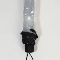 Зонт механический &laquo;Однотонный&raquo;, 3 сложения, 8 спиц, R=48/53 см, d=96 см, прозрачный, чёрный