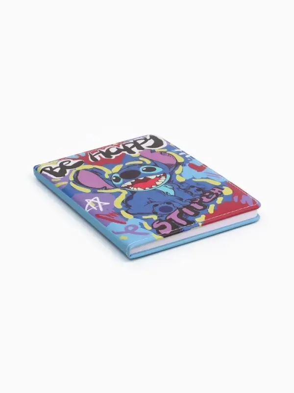 Ежедневник кожзам А5"Стич Be Happy", 80 л