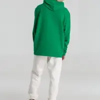 Толстовка с капюшоном унисекс Hoodie, зеленая, размер XS
