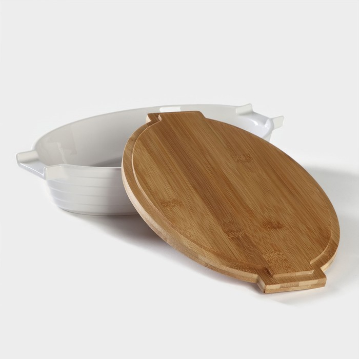 Форма для выпечки из жаропрочной керамики BellaTenero, 1,5 л, 32,7×21×6,3 см, цвет белый Форма для выпечки из жаропрочной керамики BellaTenero, 1,5 л, 32,7×21×6,3 см, цвет белый