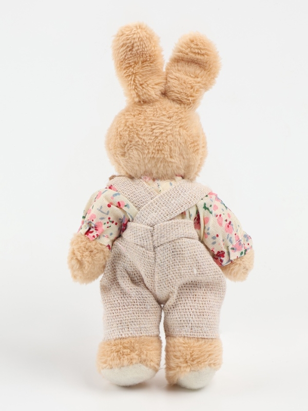 Мягкая игрушка  Мягкая игрушка "Зайчик в комбинезоне", 11х7х5 см