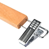 Вешалка-плечики WW_ LH040/TS2010 дерев,плос,юб/бр,клипс,р400 мм нат