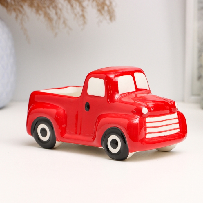 Кашпо  Кашпо "Грузовичок" красный, 14х8х7,5см