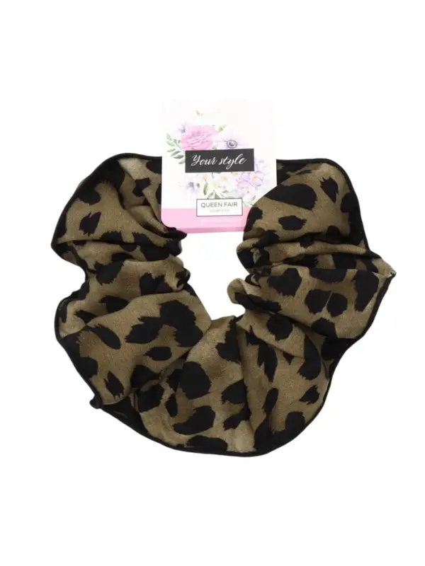 Резинка для волос QF &laquo;Орбита гранд&raquo;, лео принт, 16 см