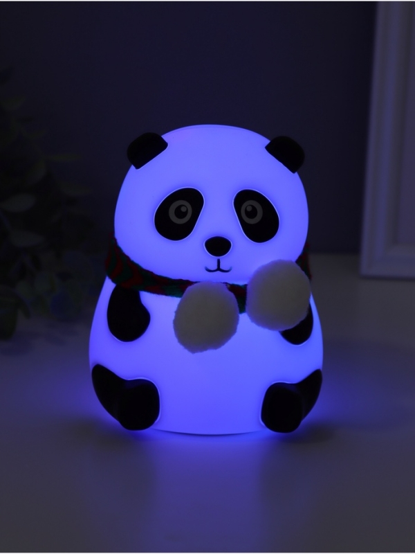 Ночник антистресс  Ночник антистресс "Панда в шарфе" 2Вт LED RGB USB 10,5х10х13,5см
