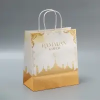Пакет подарочный крафтовый &laquo;Рамадан&raquo;, Ramadan kareem, 22&times;25&times;12 см