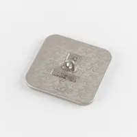 Пуговица на ножке &laquo;Квадраты&raquo;, 28&times;28 мм, цвет серебряный