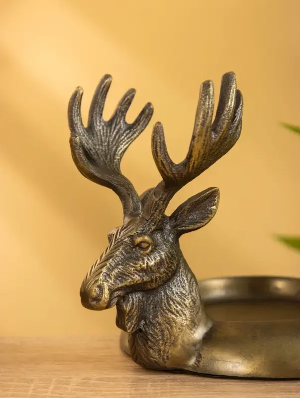 Подставка для бутылки  Подставка для бутылки "Лось" 18х14х14 см, алюминий