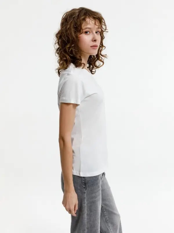 Футболка женская T-bolka Lady, белая (белоснежная), размер S